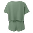 thumbnail image 6 of MuXiKeJi Clothes Two Piece Outfits for Women Lounge Sets Button Down Top and Shorts Set Sweatsuits with Pockets, 6 of 8