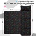 thumbnail image 5 of Neon Outline Dinosaurs Teens Toddler Nap Mat with Pillow, Sleeping Mat Bag for Preschool Daycare 59"x22", 5 of 6