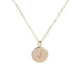 thumbnail image 1 of Pendentif Rond en Forme de Pièce Collier Disque Alphabet Chaîne de Cou Femme Cadeau Bijou Féminin, 1 of 8