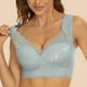thumbnail image 3 of Sujetador de encaje con tirantes sólidos para mujer, ropa interior de poliéster, talla grande, 5 unidades, 3 of 8
