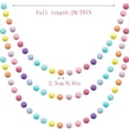 thumbnail image 2 of Macaron Color Pom Pom Garland Decorations for Girls Room, Nursery, Birthday Party, Baby Shower - Hanging Ball Strings for Wall Ceiling Decor, Children’s Bedroom Decorations, 2 of 6