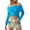Blue, variant on Women’s Knit Crop Tops Fashion Off Shoulder Solid Color Long Sleeve T-Shirts Cropped Sweater