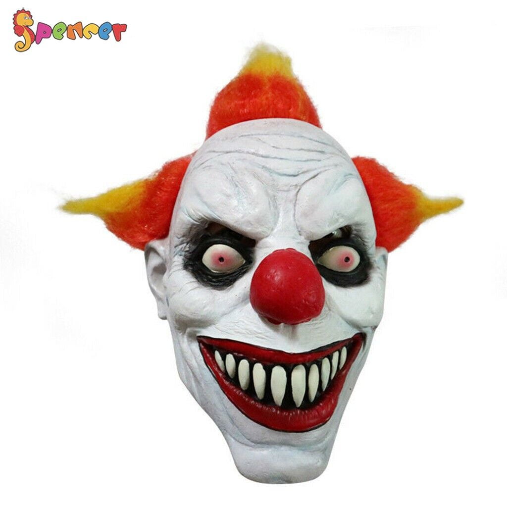 Killer Clown Mask Latex CARNIVAL Scary Clown Horror 