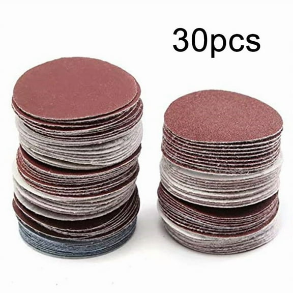 30pcs 100mm 4 inch Hook Loop Sanding paper 320 400 600 800 1000 1500 Grit Sander Disc Sanding Polishing Pad for polish machine