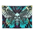 thumbnail image 5 of WYYP  Death Moth Tapestry Skull Tapestry Butterfly Tapestry Gothic Skeleton Tapestry Blue Mandala Tapestry Wall Hanging for Room 40x30inch, 5 of 6