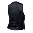 thumbnail image 4 of eVogues Plus Size Button Up Sleeveless Stretch Vest Black, 4 of 5
