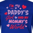 thumbnail image 4 of Inktastic Valentine's Day I'm My Daddy's Girl and My Mommy's World Long Sleeve Youth T-Shirt, 4 of 5
