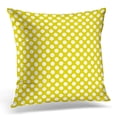 thumbnail image 1 of BOSDECO Colorful Abstract Yellow White Polka Dot Pattern Circle Pillowcase Pillow Cover Cushion Case 16x16 inch, 1 of 1