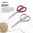 thumbnail image 4 of Farberware Classic 2 Piece Stainless Steel Kitchen Shear Scissor Set with Metallic Stainless Steel and Red Handles, 4 of 13