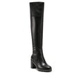 thumbnail image 2 of Vince Camuto Dasemma Black Leather Wide Calf Over The Knee Block Heel Boot (Black Wide Calf, 7), 2 of 6