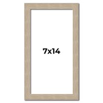 7x14 Frame Grey Solid Wood Picture Frame Width 1 Inches | Interior Frame Depth 0.5 Inches |