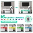 thumbnail image 3 of LED TV Stand for 55 inch TVs, PAPROOS Entertainment Center with RGB LED Light & Storage Shelf, Modern High Gloss TV Cabinet Media Console for Living Room, White, 3 of 9