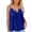 Blue, variant on Lindreshi Tank Tops for Women Women's Fashion Casual Summer Sling Solid Color Sleeveless Lace V-Neck Top