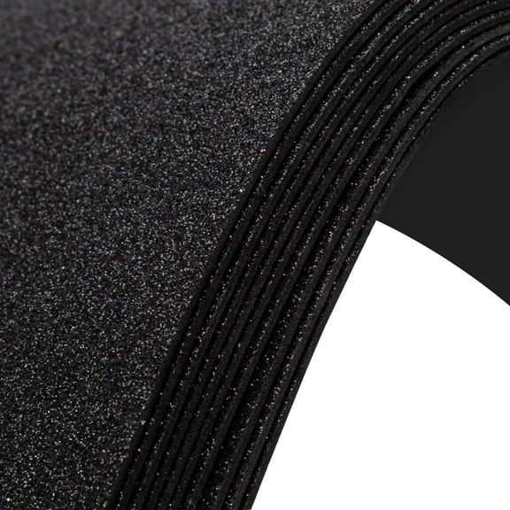 Craft foam sheets with glitter 10 pack, 8 x 12 inch sparkly foam paper for art projects, activities, scrapbook embellishments, holiday decorations, black