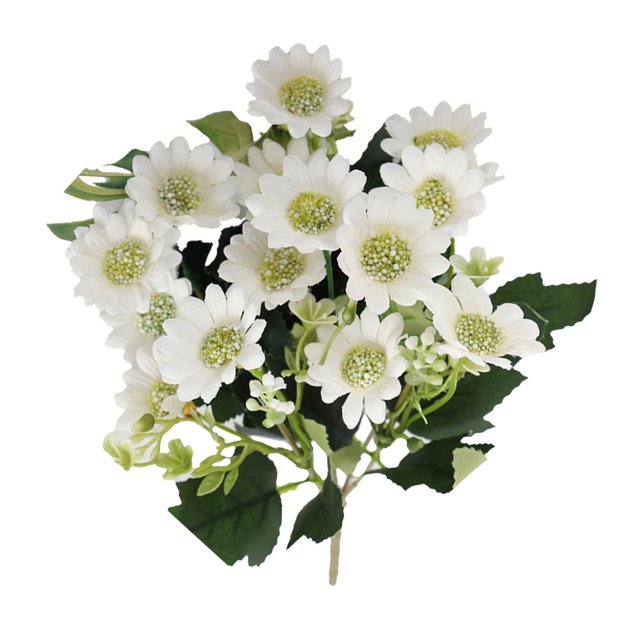 Ramo de novia artificial Worallymy mesa de salón para el hogar decoración floral ramo de flores falsas de tela de seda para boda blanco Worallymy JD735807384