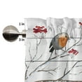 thumbnail image 6 of Fashnice Slot Top Short Window Curtain Christmas Half Window Drapes Rod Pocket Kitchen Valance Xmas Cafe Tier Rod Pocket Curtain Panel Style-D 2pc-Tier Curtain: W:52''x H:54'', 6 of 6