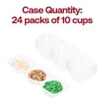 thumbnail image 3 of Smarty Clear Rectangular Mini 3-Hole Disposable Plastic Dessert Bowls 240ct, 3 of 6