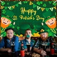 thumbnail image 3 of MXTPOV St.Patrick's Day Banner, Lucky Green Shamrock Leprechaun Backdrop for Garden Party Home Decor, St Patricks Day Decorations, Welcome Decor Flag Yard Signs, 3 of 4