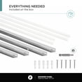thumbnail image 6 of Fine Fixtures Single Fixed Glass Shower Panel - Clear Tempered Full Frame Shower Glass Door 34" W X 74" H Polished Chrome Finish, 6 of 11