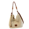 thumbnail image 4 of Bolso de mano de crochet de gran capacidad, hueco, para mujer, ideal para vacaciones, viajes y picnic., 4 of 8