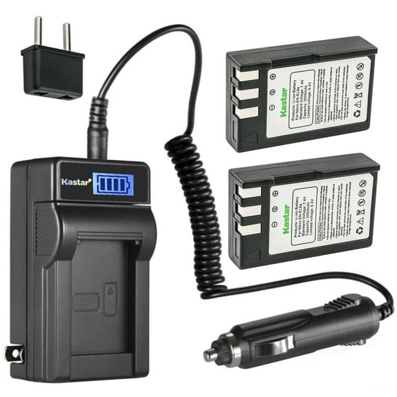 Kastar 2-Pack EN-EL9 Battery and LCD AC Charger Compatible with Nikon EN-EL9 EN-EL9a EN-EL9e Battery, Nikon MH-23 Charger, Nikon Battery Grip BG-2A for Nikon D40/D40x/D60/D3000/D5000 DSLR Camera