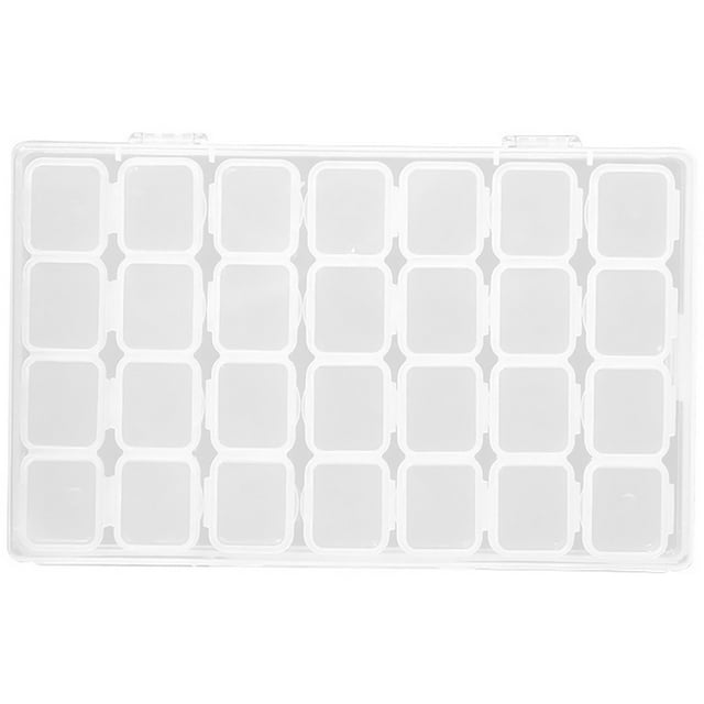 SHISUYAN Étui de Rangement Transparent Multi-Compartiments pour Perles et Bijoux Boîte de Rangement pour Matériel Ménager