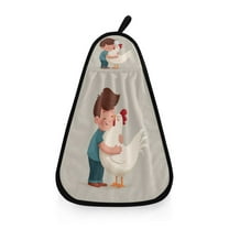 Hanging Hand Towels For Kitchen Bathroom Home Decor Lightweight A Boy Hugging Hen