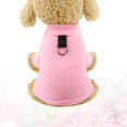 thumbnail image 4 of Plush Pet Warm Two-Legged Coat Polar Fleece Dog Winter Clothes Costume with Buckle Pet Supplies for Puppy Cat - Size L (Pink), 4 of 4