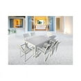 thumbnail image 2 of Infinity SORRENTO7WH  White Square Aluminum Outdoor Dining Table with 4 Chairs - 7 Piece, 2 of 2