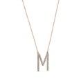 thumbnail image 6 of Imperial 1/20Ct TDW Diamond Alphabet M Pendant Necklace for Women in Pink Gold Plated Sterling Silver, 6 of 6