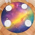 thumbnail image 2 of Colorful Galaxy Pattern Round Fitted Tablecloth with Elastic Edge,Dining Table Cover Waterproof,Outdoor Round Tablecloth for Camping,Dining,Indoor and Outdoor, 2 of 7