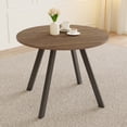 thumbnail image 4 of 34.6" Round Dining Table Set, Mid Century Modern Round Dining Table for 2 Person, with Steel Legs, Coffee Table for Kitchen Dining Room, Office, Save Space, 4 of 7