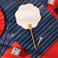 thumbnail image 3 of CSChome Summer Round Fan White Round Hand Held with Tassels Chinese Style Dance Performance Photo Props, 3 of 7
