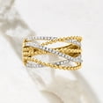 thumbnail image 4 of Ross-Simons 0.25 ct. t.w. Diamond Beaded Highway Ring in 18kt Gold Over Sterling, Women's, Adult, 4 of 5