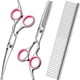 thumbnail image 1 of Kit de tijeras de peluquería canina con puntas redondas de seguridad Juego de tijeras profesionales de peluquería canina de acero inoxidable: tijeras adelgazantes, rectas y curvas y peine pa, 1 of 5