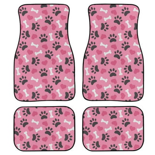Car Floor Mats Skull and Crossbones Jolly Roger Pink Cute Bow Pirate Cute  Car Accessories Interior Car Accessories for Women 