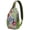 Olive-green-11, variant on Dental-Themed Crossbody Sling Bag for Men & Women Anti-Theft Tooth Pattern Chest Backpack for Biking, Hiking & Travel Spacious & Organized Oral Care Inspired Daypack