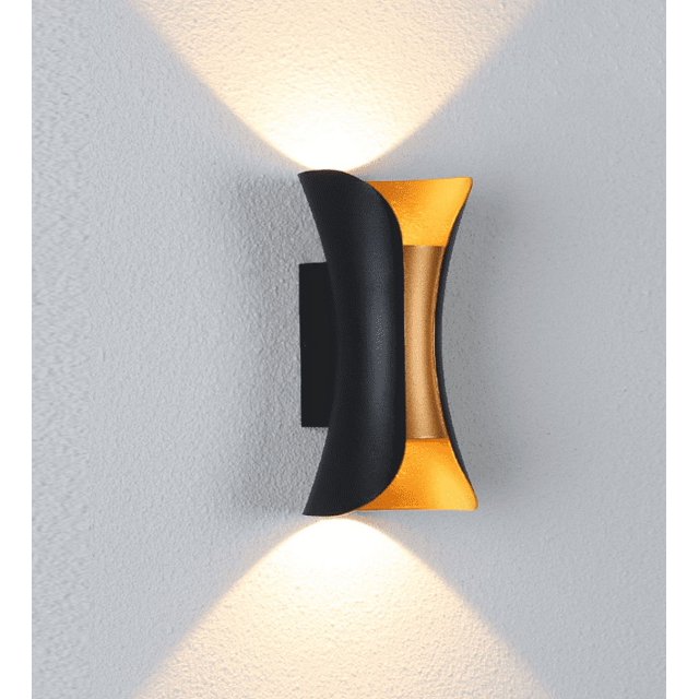 Lámpara de pared exterior Lámpara de pared interior Lámpara de noche Aplique LED impermeable pasillo escalera pasillo sala de estar dormitorio lámpara de noche (luz cálida de 10 vatios, tama