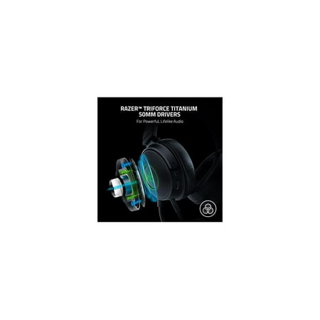 Razer - Kraken V3 Wired 7.1 Surround Sound Gaming Headset for PC with Chroma RGB Lighting - Black