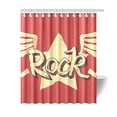 thumbnail image 1 of MKHERT Music Rock Star Polyester Fabric Bathroom Shower Curtain 60x72 inch, 1 of 1