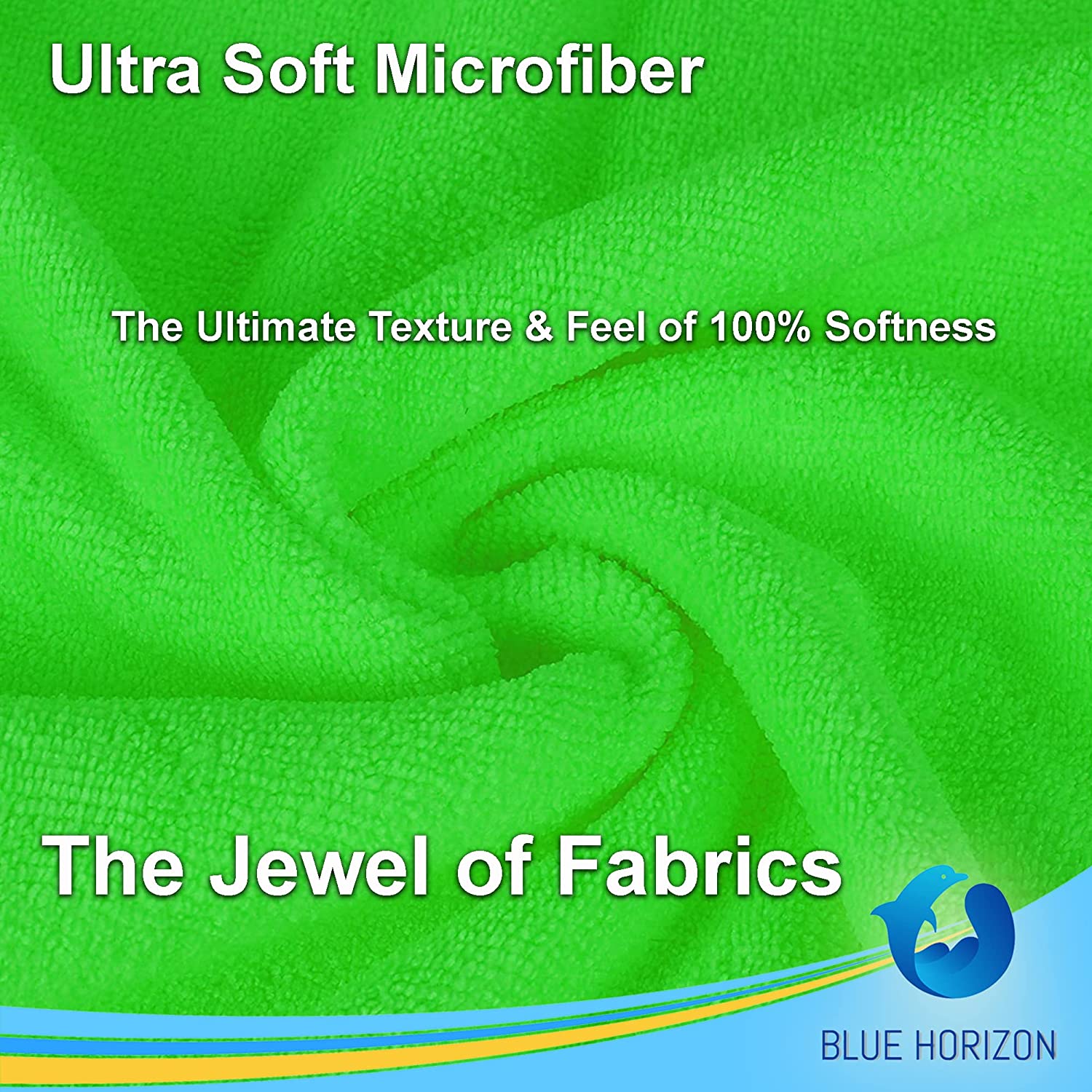Green Microfiber Cleaning Towels, 36-Pack Dual-Sided Ultra Soft Plush Washcloth, Professional Grade Premium Microfiber Detailing Cleaning Cloths, Car, Household and Commercial (Green, 16" X 16")