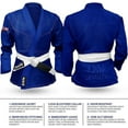 thumbnail image 3 of DXM SPORTS Brazilian Jiu Jitsu BJJ Gi Kimono for Adults - A0, Blue, 3 of 7