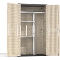 thumbnail image 4 of EVOKEDEN Vertical Storage Shed Shelf, Weatherproof Metal Shelf for 60 cuft Tool Cabinet, 45.6''L×13.2''W×69.9''H, White, 4 of 6