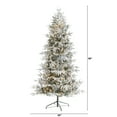 thumbnail image 5 of Nearly Natural 7.5' Green Spruce Flocked Artificial Christmas Tree Prelit 450 Lights, 5 of 11