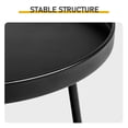thumbnail image 3 of Hassch Mid-Century Modern 2-Tier Metal Side Table, Compact Round Patio End Table, Indoor Outdoor Plant Stand Drink Table for Apartment Cozy Corner, Black, 3 of 9