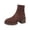 Brown Boots, variant on hopeusnice Round Toe Stretch Chunky Heel Ankle Boots Women Suede Fashion Boots for Evening Black 35