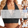 thumbnail image 3 of Iugvhana Women's Lace Halter Bras V-Neck Side Closure Push Up Bra Backless Elegant Scalloped Trim Party Date Night Bras Daily Bra Blue M, 3 of 6