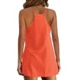 thumbnail image 5 of TOWED22 Lounge Sets for Women,Two Piece Tennis Dress Workout Shorts Sets Mini Dress with Shorts Sleeveless Spaghetti Straps Golf Athletic Dresses Outfits(Orange,M), 5 of 7