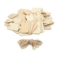 thumbnail image 2 of Wooden Tags,100Pcs Unfinished Wood Pieces Wood Pieces Rectangle Wood Chip Convenient Use, 2 of 9