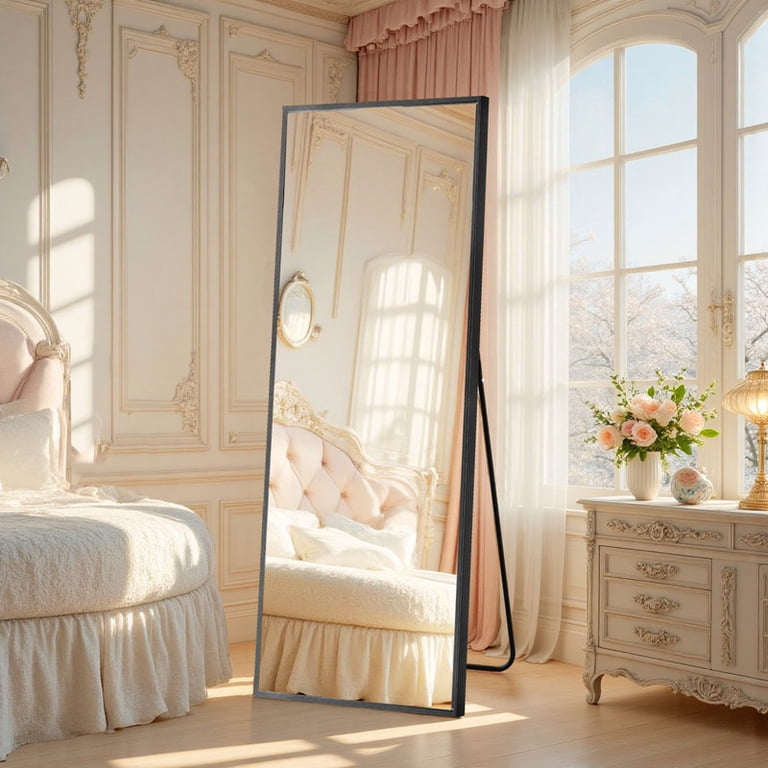 Simenmax Full Length Mirror, 58x19 Inch Standing Mirror with Nano
